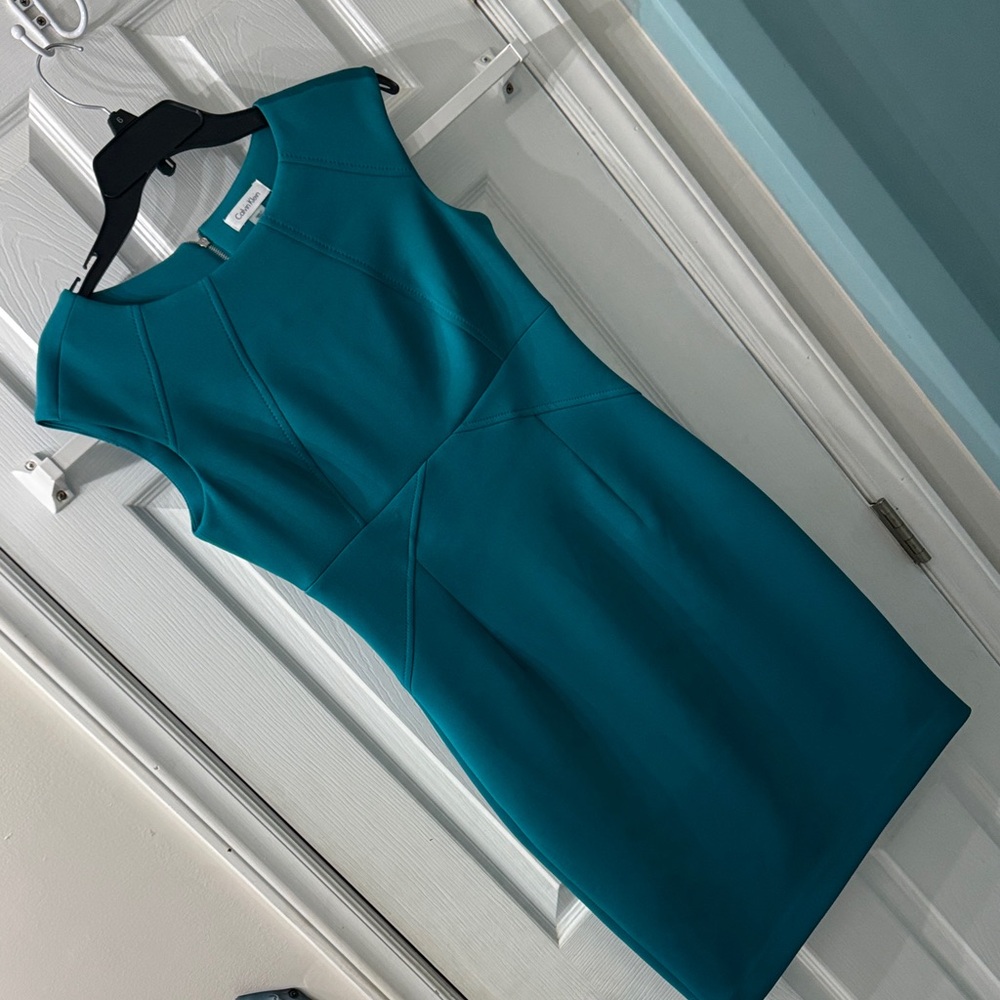 Calvin Klein Turquoise Mini Dress
